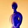 Blue Chiseled Figure
