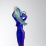 Blue Figure with Fish